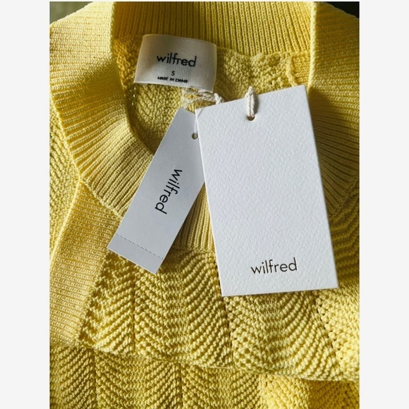 Aritzia Wilfred lemon merengue yellow top - Picture 7 of 8